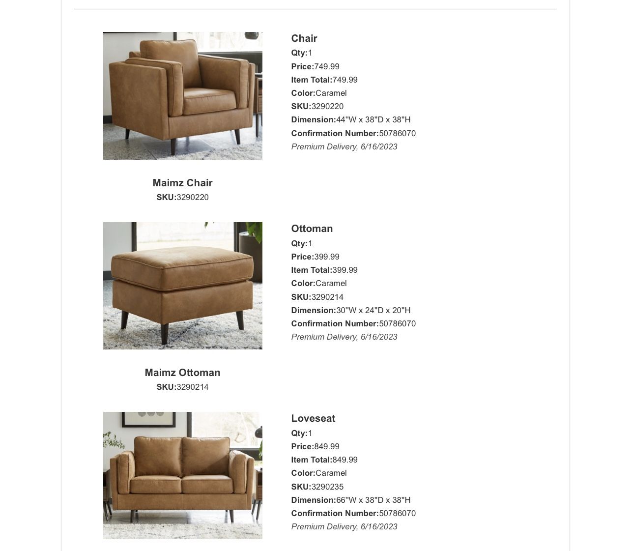 Like New Loveseat, Chair, & Ottoman