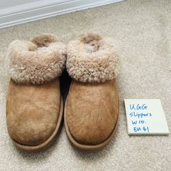 UGG Classic Fur Slipper II tan brown. women's 10, 