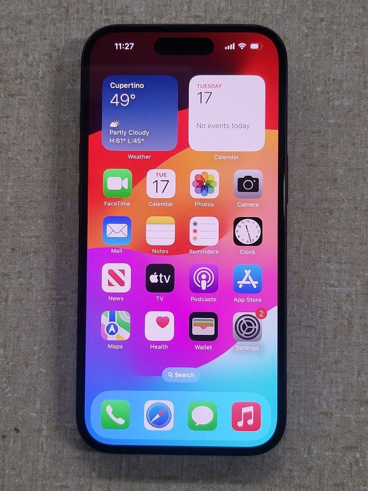 Apple IPhone 15 Black ESim TG 128GB NTLV3LL/A W I FI Cellular Unlocked