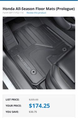 Honda prologue floormat
