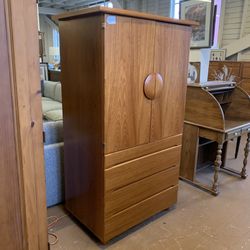 Mid Century Danish 4 Drawer Armoire
