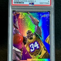 2024 Leaf Web Exclusives 🔥 Shaquille O’Neal 🔥 Anime Nation Series 2 /99 PSA 9 Mint 💎 - Los Angeles Lakers