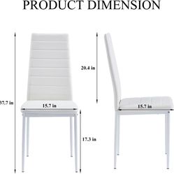 🥨6Pcs Scandinavian Velvet Dining Chairs PU Faux Leather Modern Metal e with Backrest Perfect for Living Room Kitchen Dining Room Decor