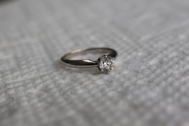 14K White Gold .45ct Natural Diamond Ring