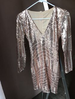 Sequined dress gold