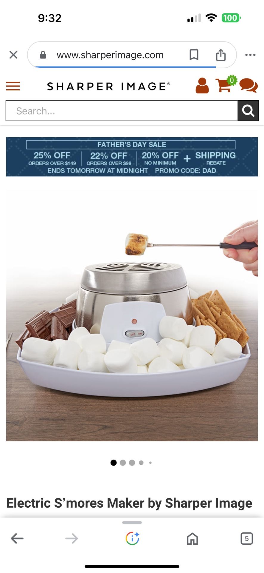 Sharper Image Smores Maker