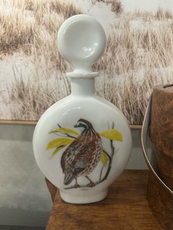 Vintage 1969 Ezra Brooks Bobwhite Quail Decanter – Field Birds Edition No. 7