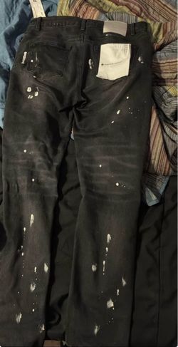 Purple Brand Black Paint Splatter Jeans