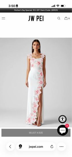 JW Pei Floral White dress - size Small - BRAND NEW