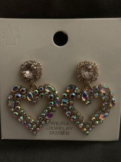 Bling Heart Earrings
