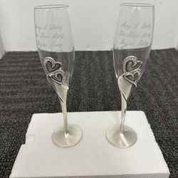  Stunning Wedding Toasting Flutes -SET OF 2 
