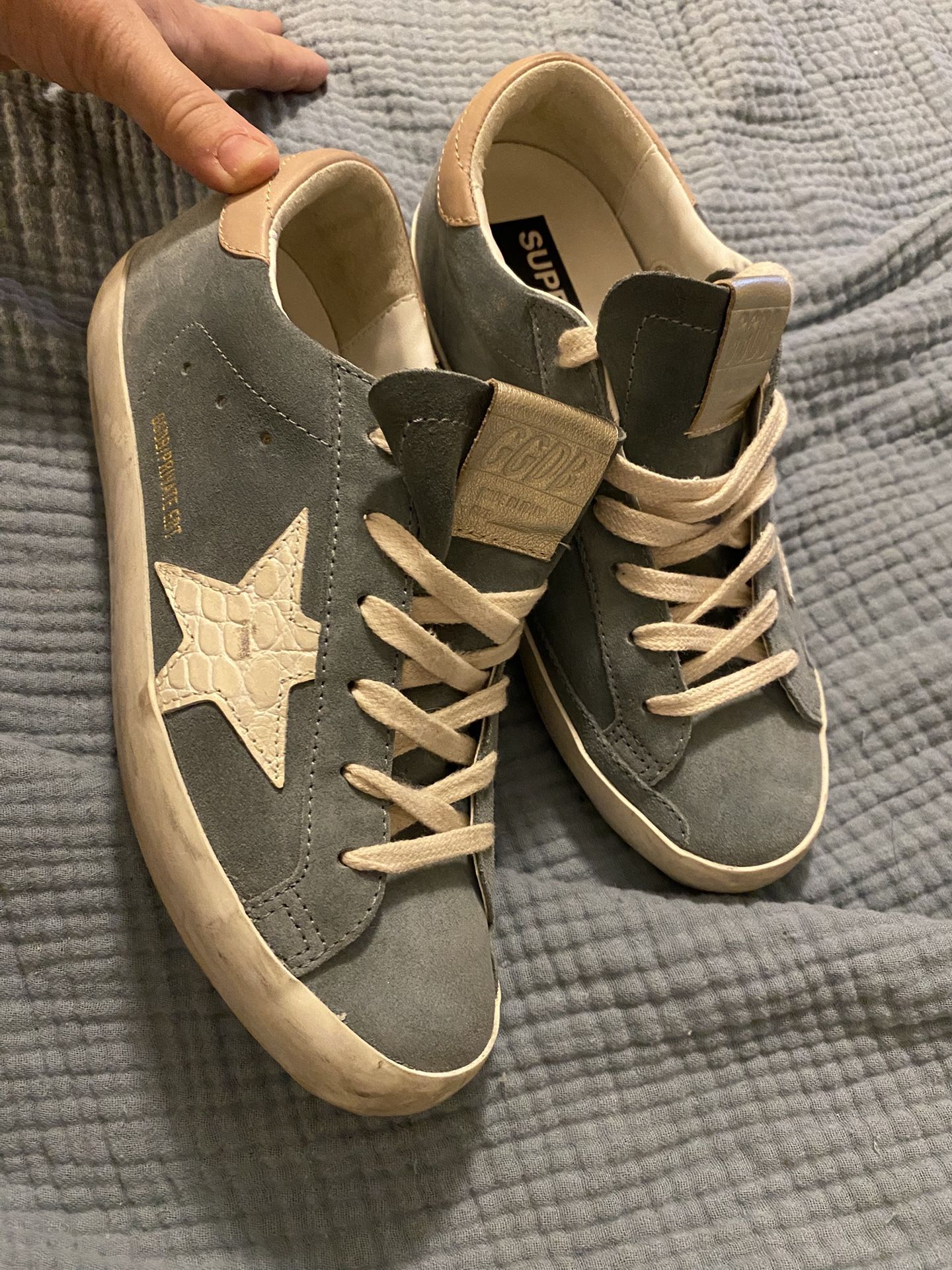Golden Goose Superstar Mixed Leather Low-Top Sneakers 38