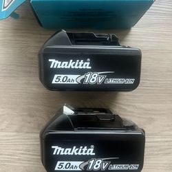Makita batterys 5.0 $70 Each 