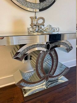Table and mirror light up