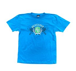 Quiksilver Men’s Bright Blue Graphic Short Sleeve T-Shirt Size Medium