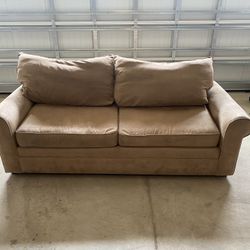 Tan 2024 suede couch