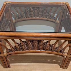 Bamboo and Rattan Coffee Table
