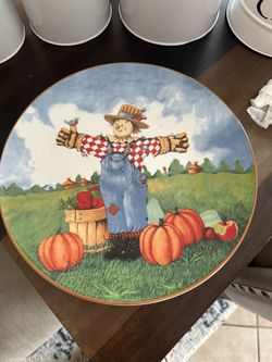 Hopeland Harvest Decorative Scarecrow Plate