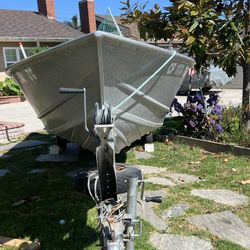 Aluminum Boat And Trailer With Tohatsu Motor