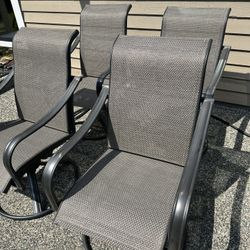 A Set Of Swivel Rocker Patio Chairs (4 Chairs)