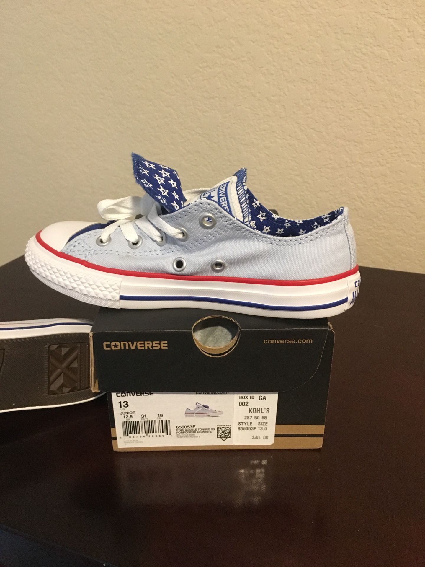 Brand New 13 Chuck All Star Double Tongue Star Print for Sale in Aurora, CO - OfferUp