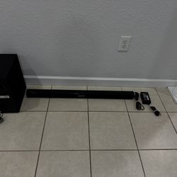 Samsung HW-HM45C 290- 21 Ch Watt Soundbar Wireless Subwoofer Speaker System. Good Condition 