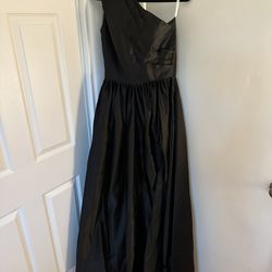 Asymmetrical Strap Prom Dress 