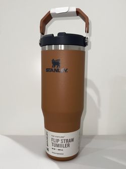 Brown and Navy Blue Stanley Ice Flow Flip Straw Tumbler 30oz