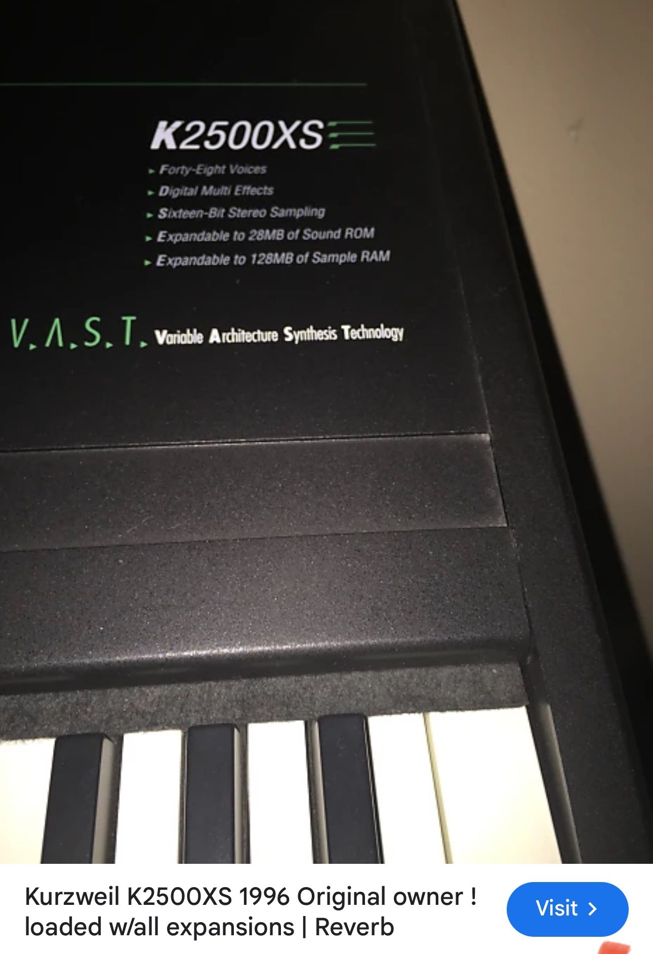 Kurzweil K250OXS 1996 KEYBOARD