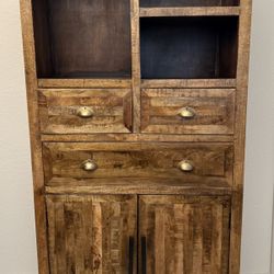 LIVING SPACES WOOD CABINET