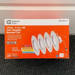 Commercial Electric 4-Pack LED Color Changing Recessed Trim