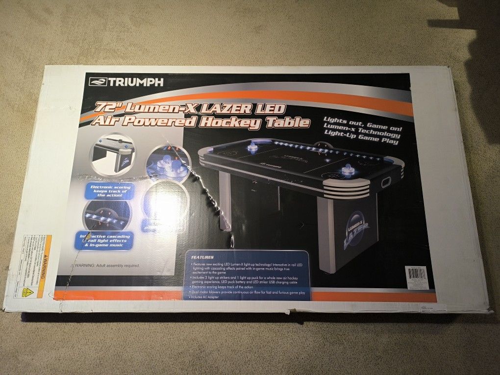 Triumph lumen-x lazer air hockey table – 72"