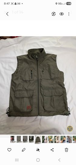 Outdoor Utility Vest Fishing Hunting Lightweight black, medium