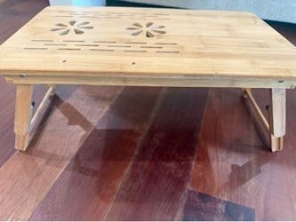 Bamboo Laptop Desk for Bed/Couch – Adjustable Height & Tilt
