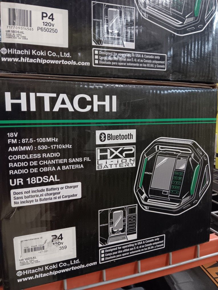 Hitachi 18V Cordless Radio With Bluetooth 
