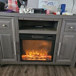 Wooden Electric Fireplace 