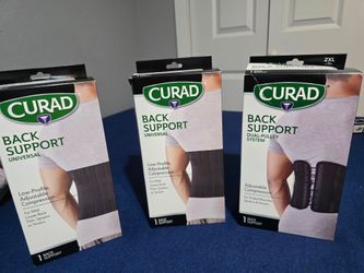 Curad Back Support Brace Universal Low-Profile Adjustable Firm Compression NEW