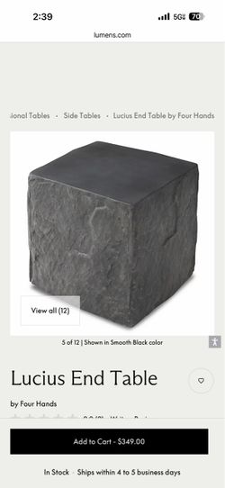 Four Hands Lucius End Table