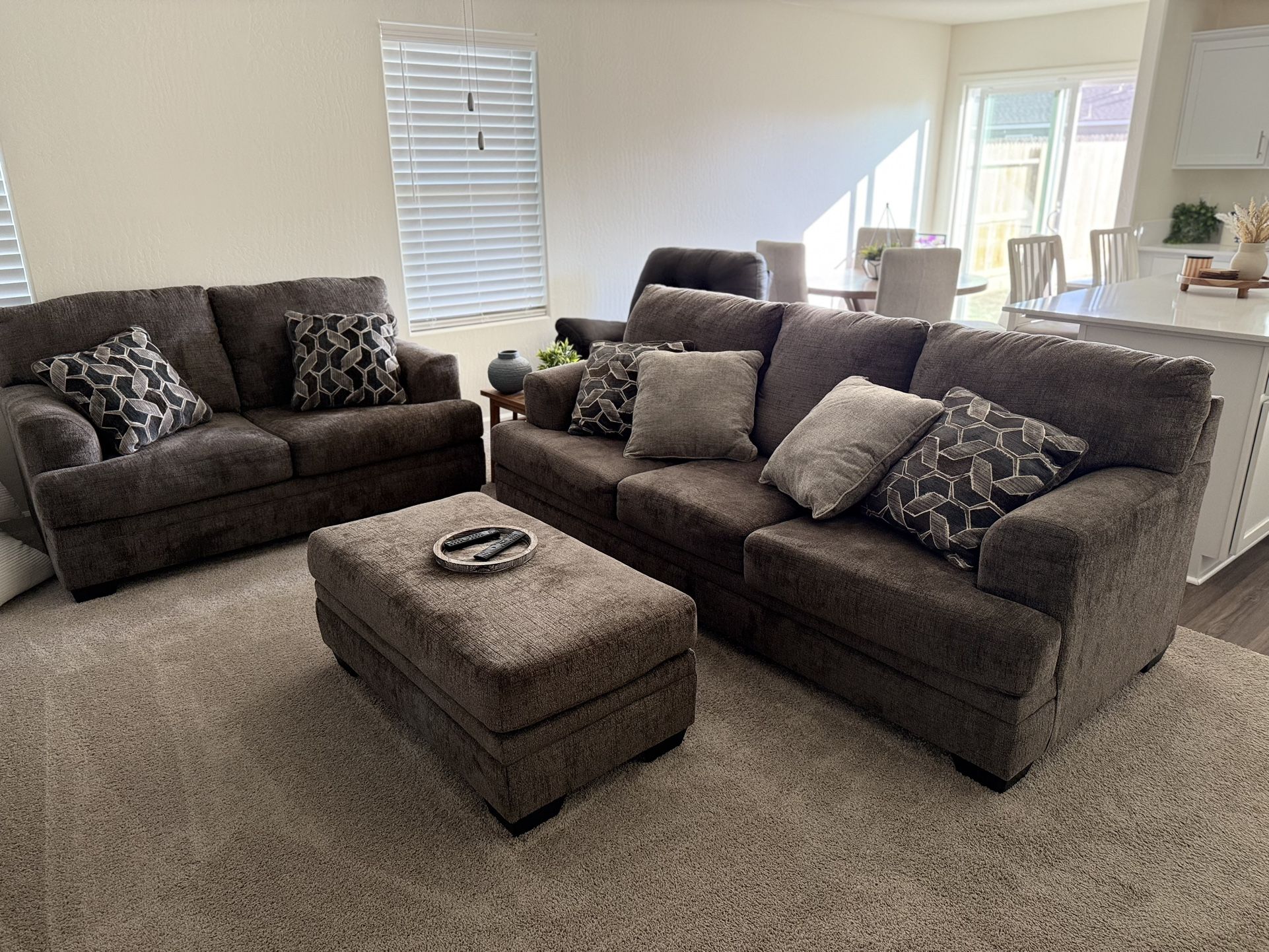 New Sofa, Love Seat And Ottoman (1 Month Old )