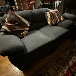 Dark Gray Loveseat.  