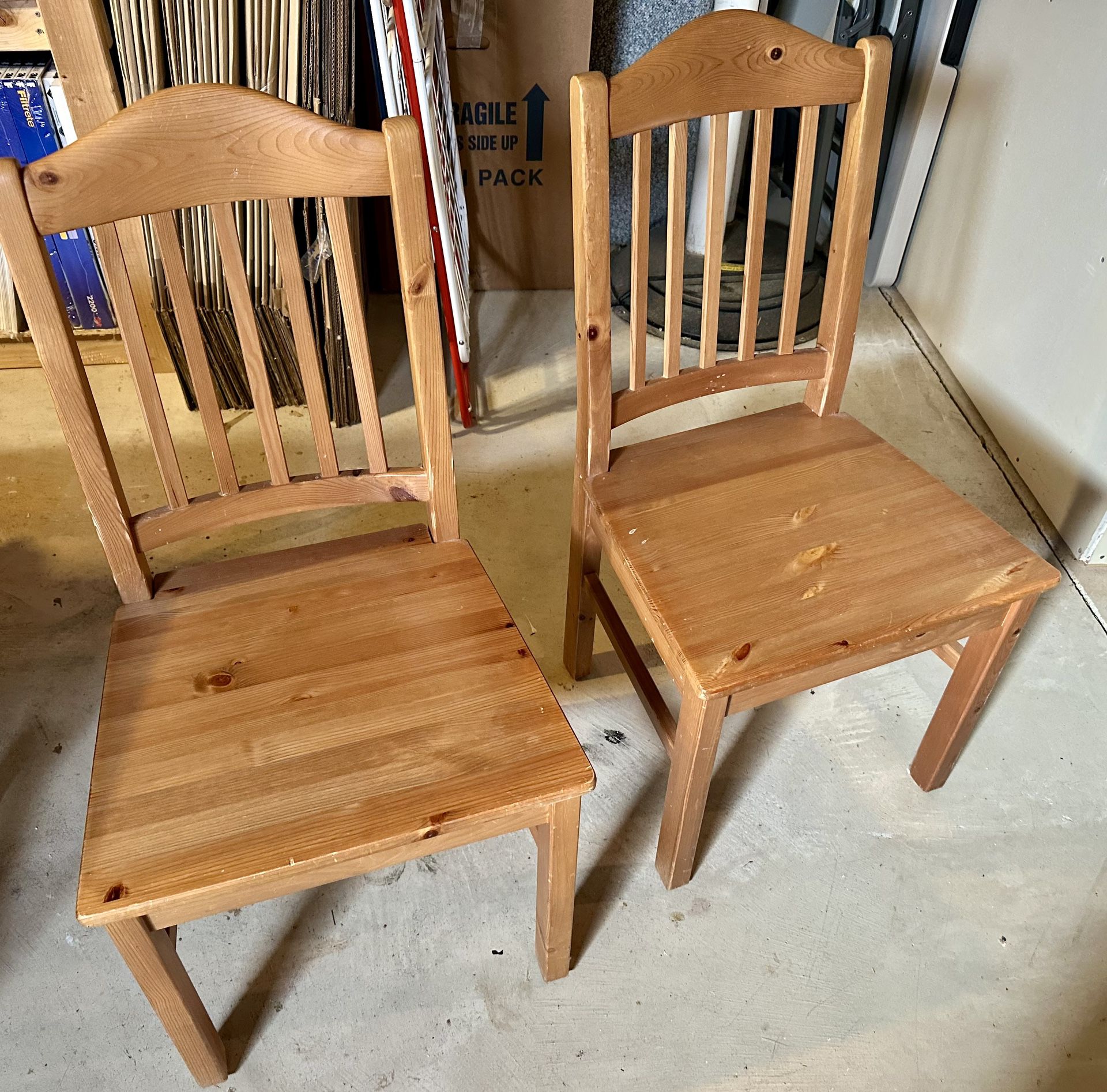 2  Wooden Chairs