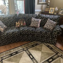 Custom Upholstered Designer couch  8 Ft
