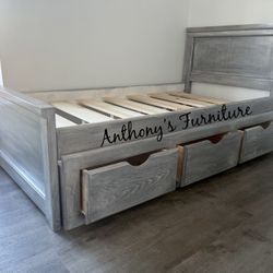 Twin Bed Frame With Drawers
