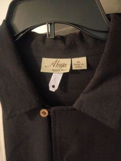Two Shirts - one Awka Brand  "Charlie Sheen" type Classic Bowling Shirt & one  CalTops Brand Button up