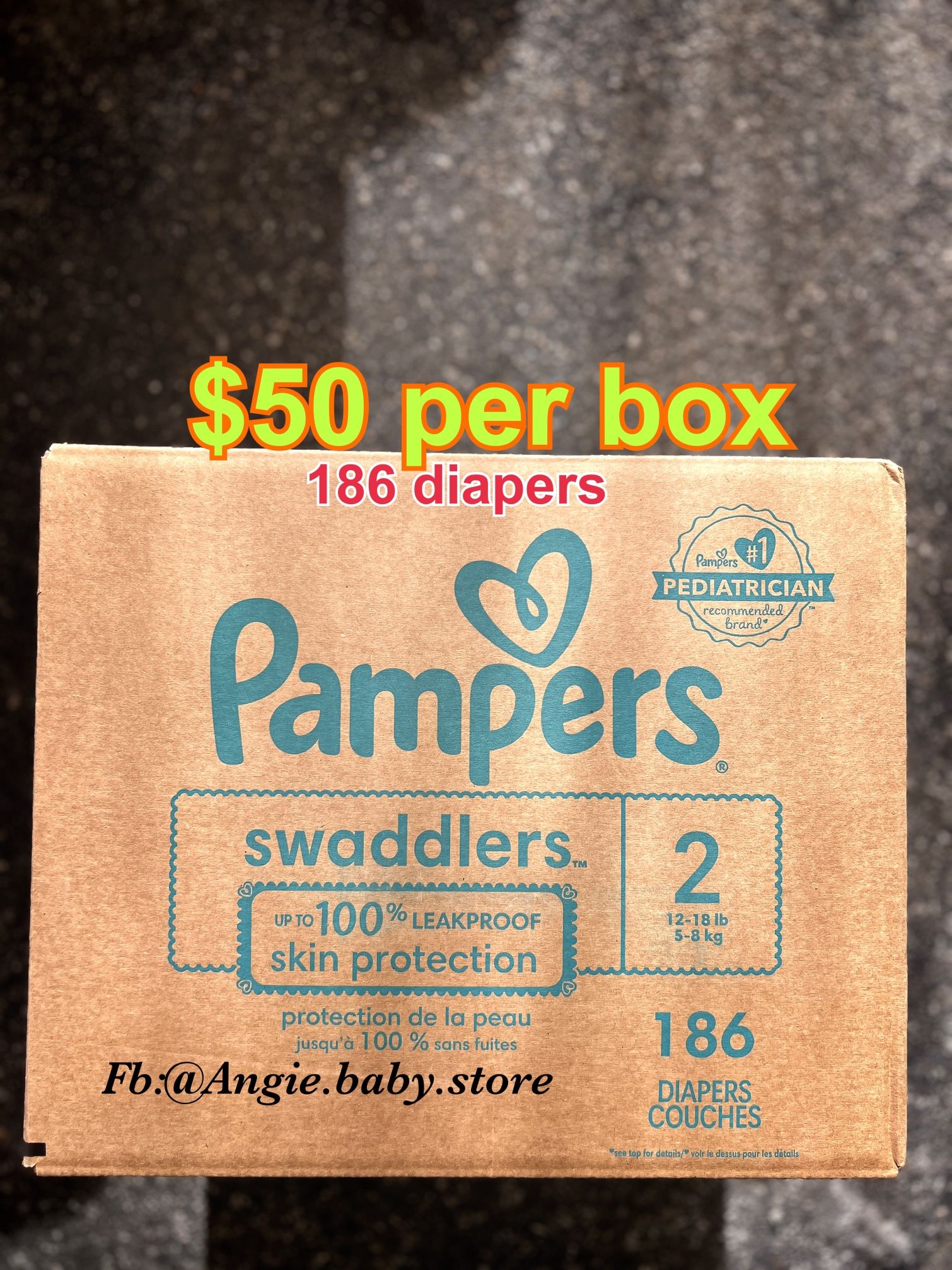 Pampers Swaddlers Size 2 Jumbo Box