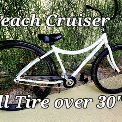 Bike Palm Springs over 31" Tires Beach Cruiser LED Lighted  Rims 