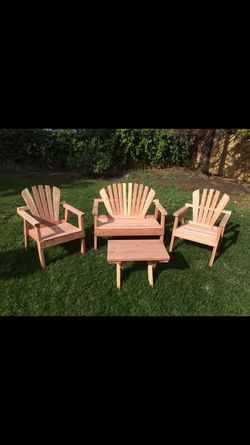 Redwood patio furniture