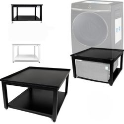 28" x 28" x 20" H Laundry Washing Machine Pedestal w/ Storage Rack, Universal Fit Base Stand