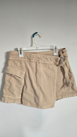 Mango Women's S Beige Wrap Skort Cargo Pocket D-Ring