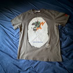 Xl Large Grey Bape Heron Preston Tee